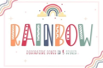 Creative Rainbow Font Designs for Projects
