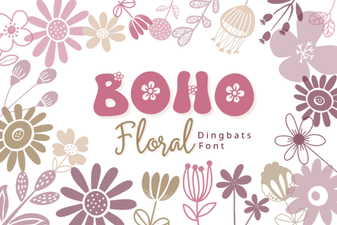 Boho Floral Fonts for Creative Design Projects