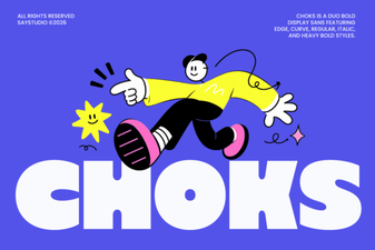 Choks Font: a Modern and Creative Typography Kit