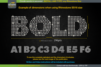Rhinestone Font Templates for Modern Diy Projects