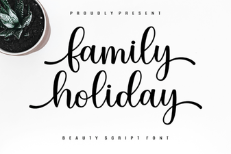 Family Holiday Fonts for Creative Projects
