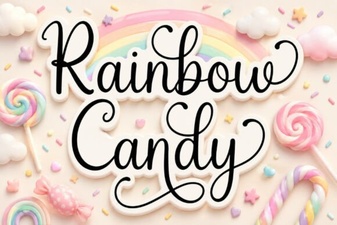 Crafting Your Project with Rainbow Candy Font